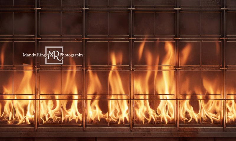 Kate Industrial Wall with Fire Backdrop Designed by Mandy Ringe Photography