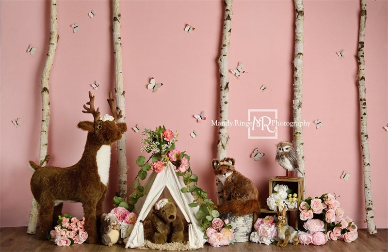 Kate Pink Wild One Birthday Backdrop Designed by Mandy Ringe Photography