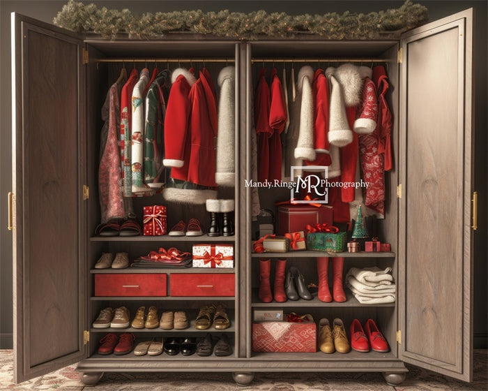 Festive Holiday Wardrobe Closet Backdrop