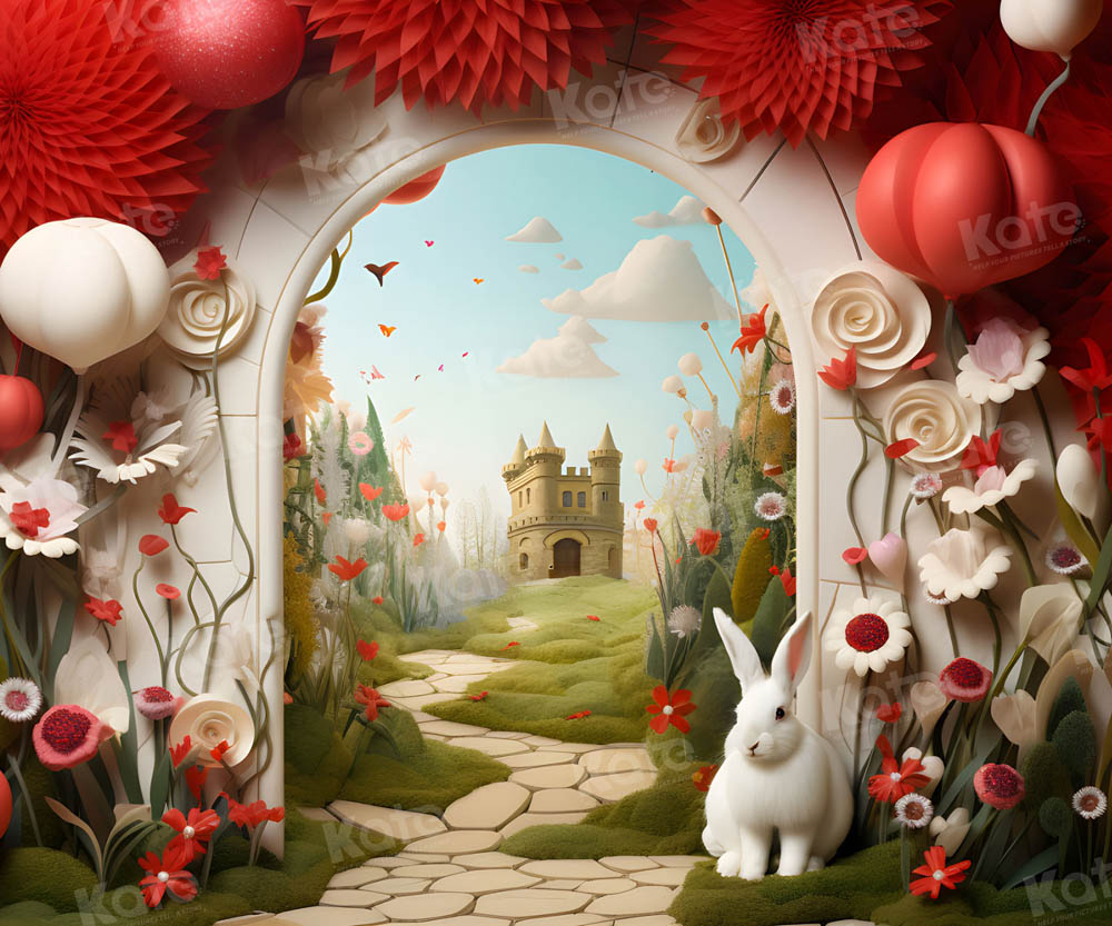 Kate Fantasy Rabbit Garden Castle Backdrop for Photography