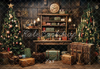 Fondo de Santa's workshop para fotografía de Navidad