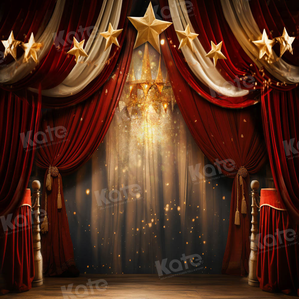 Kate Red Flash Stage Backdrop Designed by Chain Photography