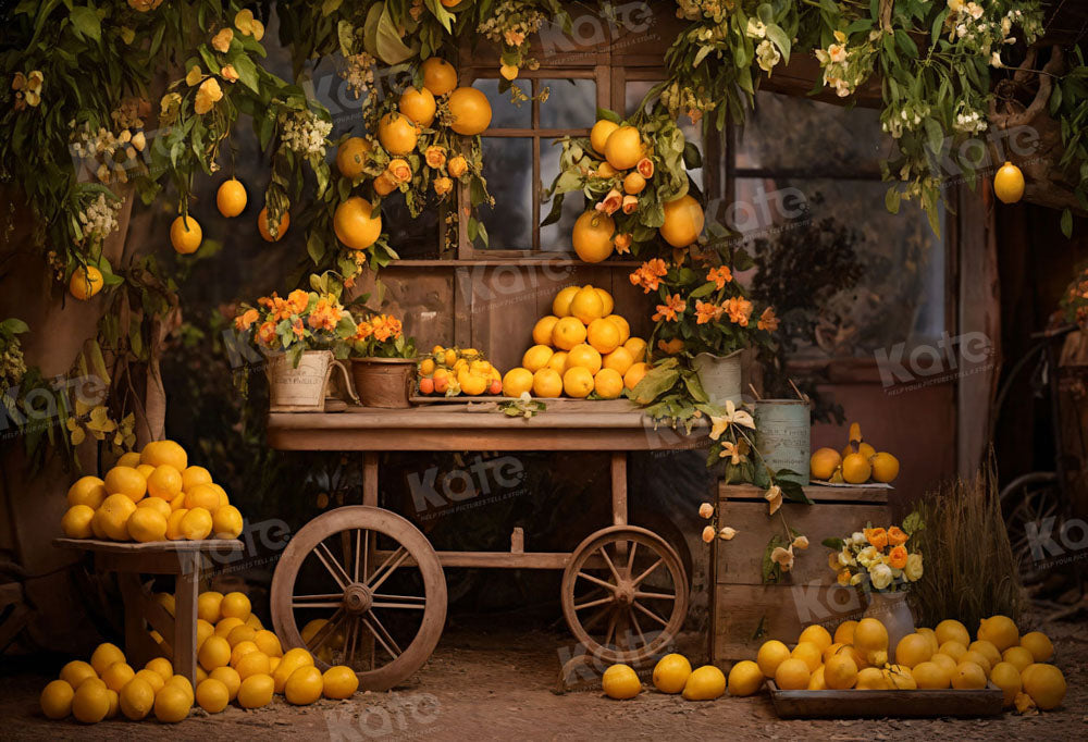 Kate Autumn Orange Tree Room Backdrop for Photography