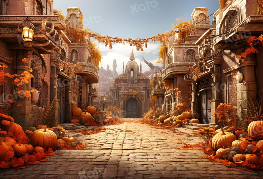 Kate Autumn Pumpkin Castle Backdrop Designed by Chain Photography