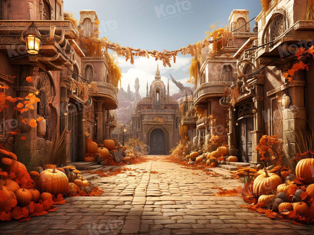 Kate Autumn Pumpkin Castle Backdrop Designed by Chain Photography