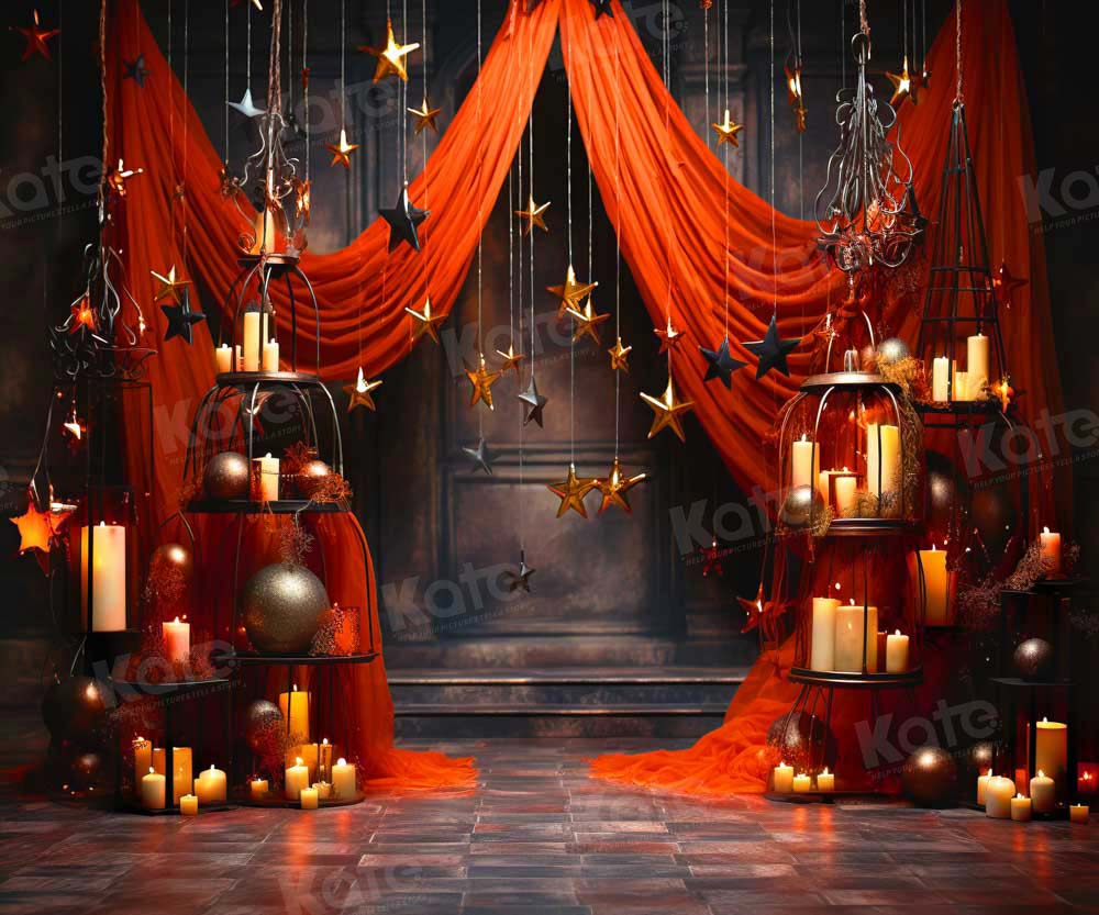 Kate Pentagram Candle Red Stage Backdrop for Photography
