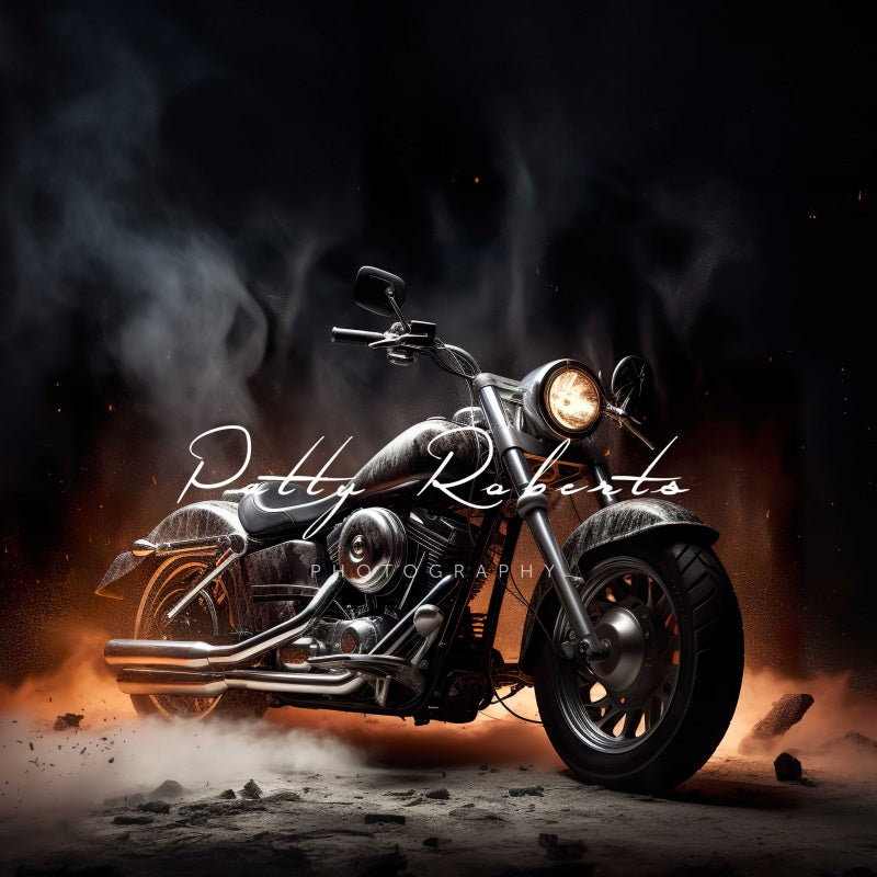 Kate Black Motorcycle Backdrop Designed by Patty Robert