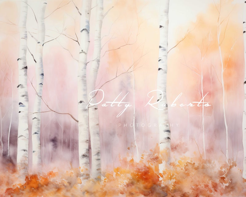 Kate Watercolor Fall Forest Background Designed by Patty Robert