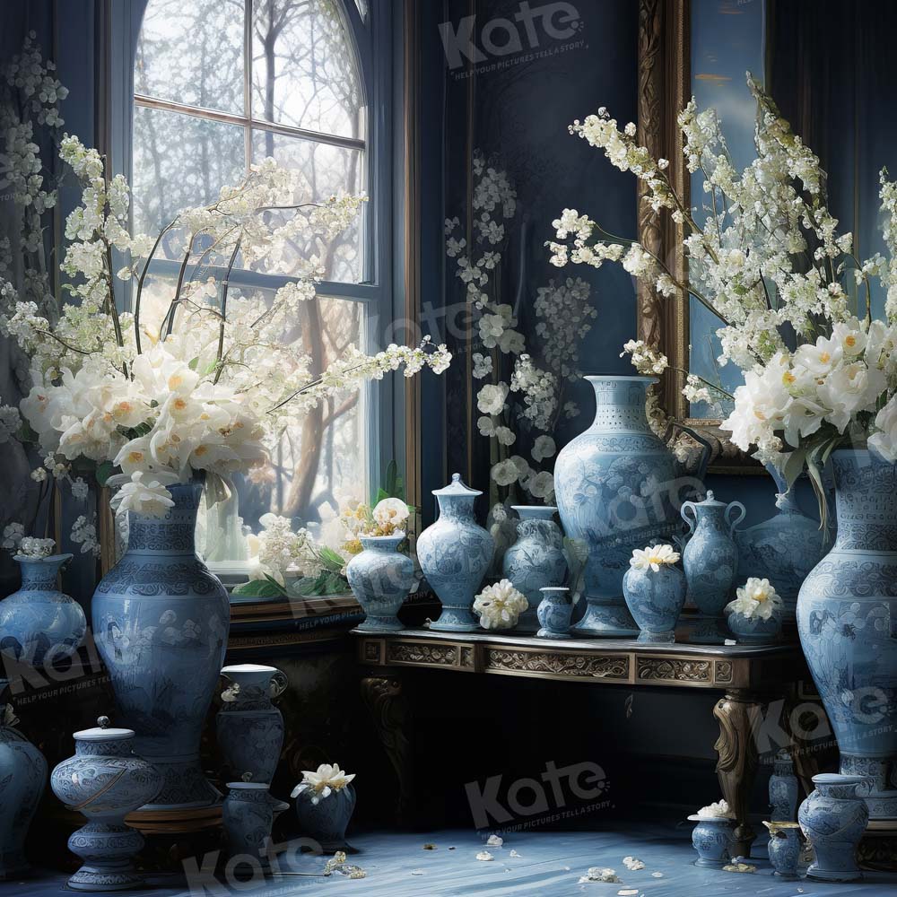 Kate Vase Flowers Art Window Room Backdrop for Photography