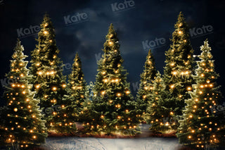 Luces de cuerda para exteriores árbol de Navidad fondo para fotografía