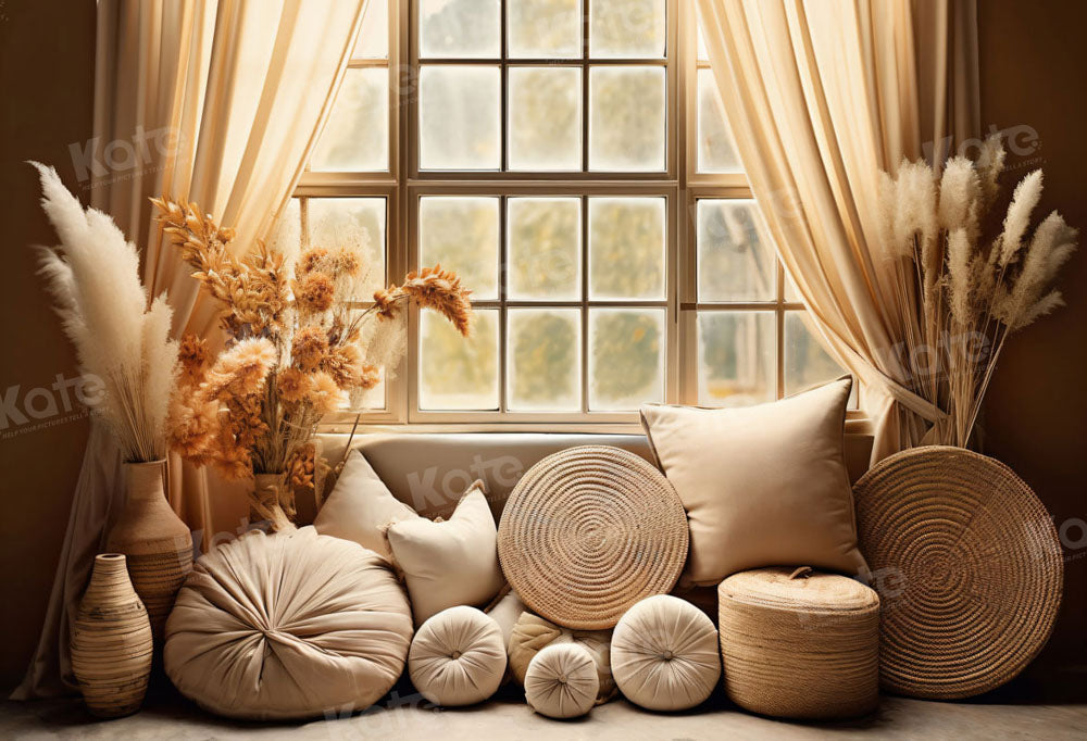 Kate Autumn Pillow Window Room Backdrop for Photography