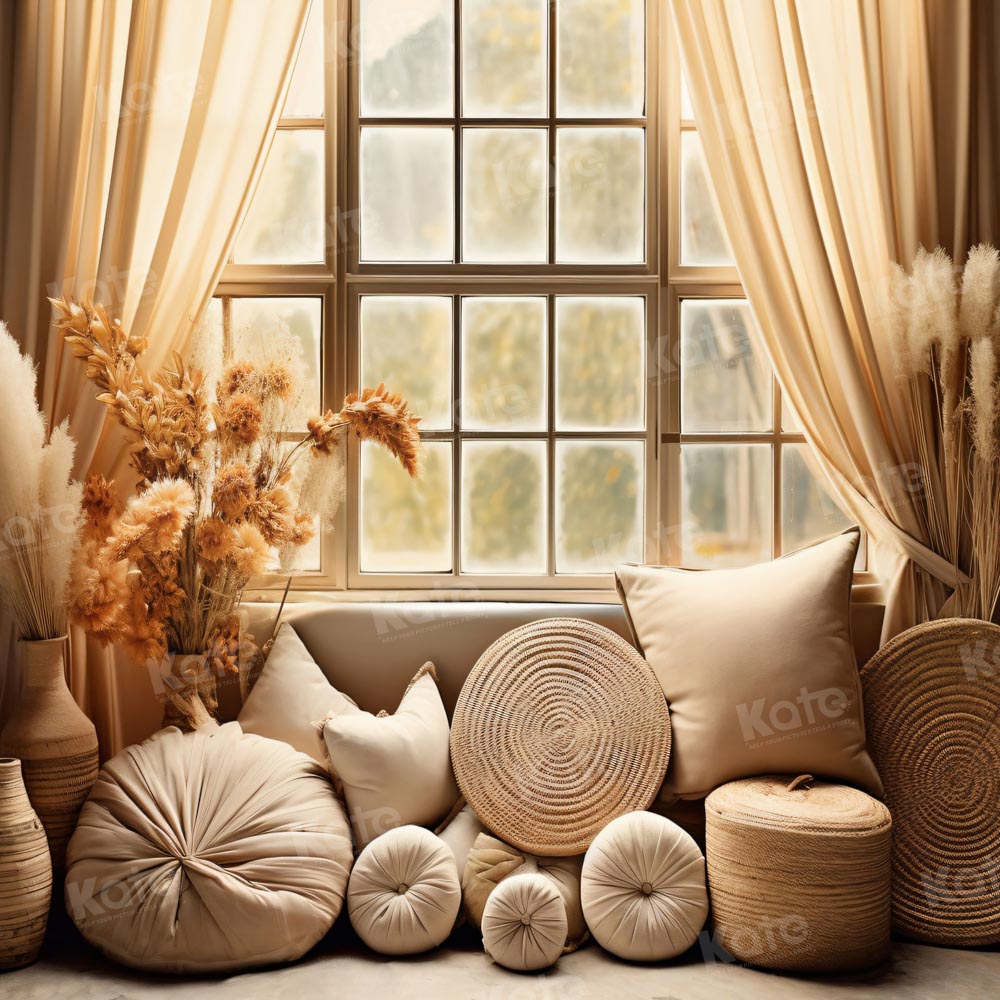 Kate Autumn Pillow Window Room Backdrop for Photography