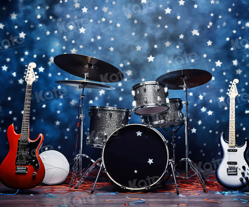 Starry Night Music Stage Backdrop