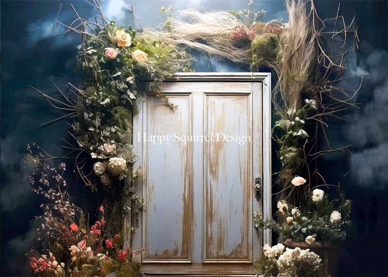Kate Rustic Door Designed Backdrop by Happy Squirrel Design