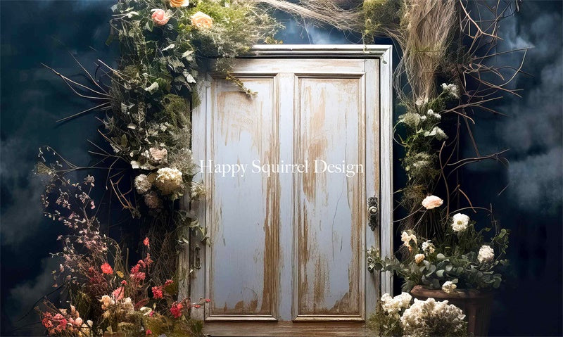 Kate Rustic Door Designed Backdrop by Happy Squirrel Design