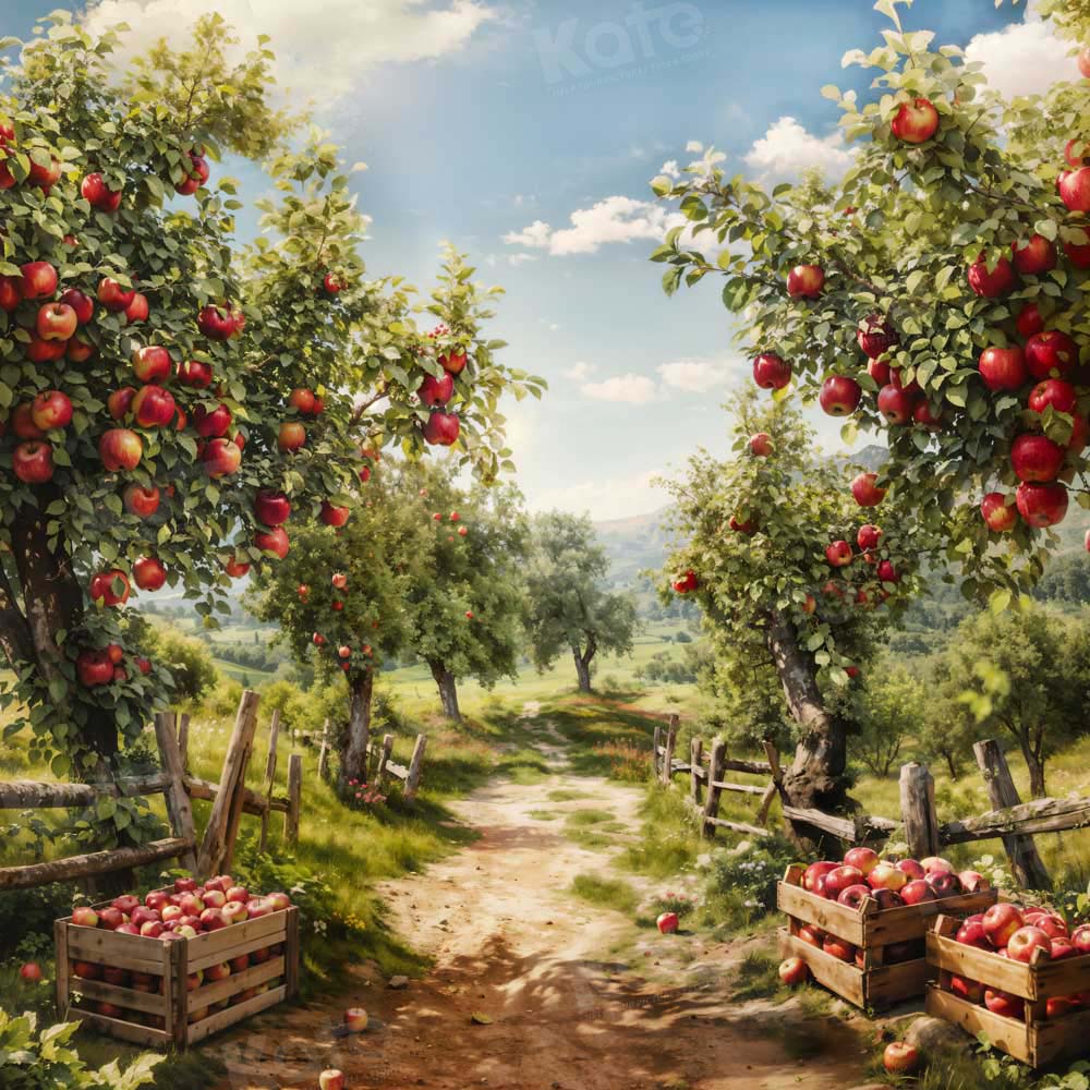 Kate Fall Apple Tree Path Backdrop Designed by Emetselch