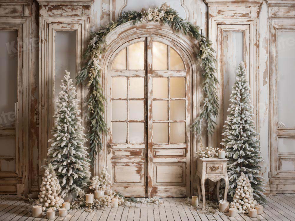 Kate Christmas Tree Door Candles Backdrop Designed by Emetselch