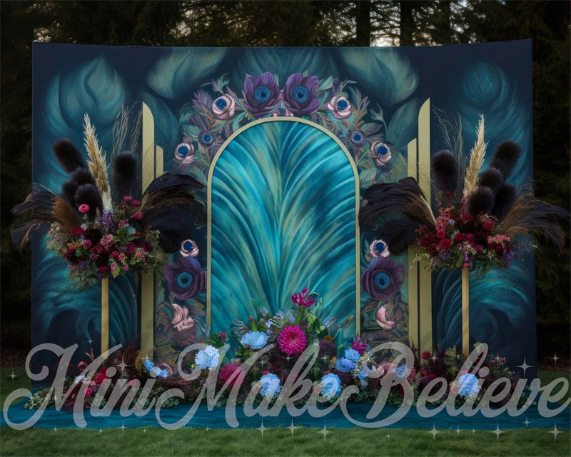 Kate Exterior Curtain Boho Peacock Backdrop Designed by Mini MakeBelieve