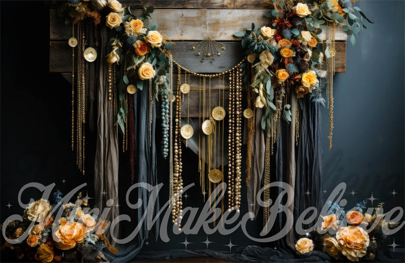 Kate Fine Art Boho Western Wedding Interior Backdrop Designed by Mini MakeBelieve