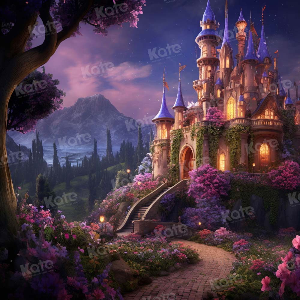 Kate Fantasy Flower Forest Castle Backdrop Designed by Emetselch