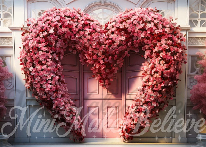 Kate Valentine Flower Heart Door Backdrop Designed by Mini MakeBelieve