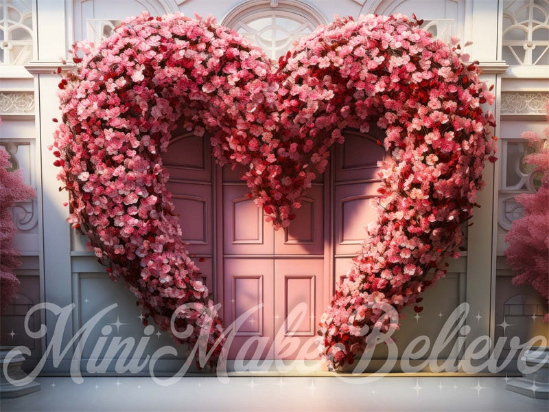 Kate Valentine Flower Heart Door Backdrop Designed by Mini MakeBelieve