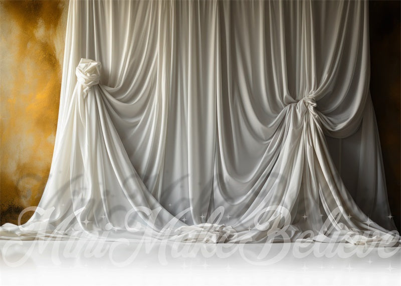 Kate White Curtain Fine Art Backdrop Designed by Mini MakeBelieve