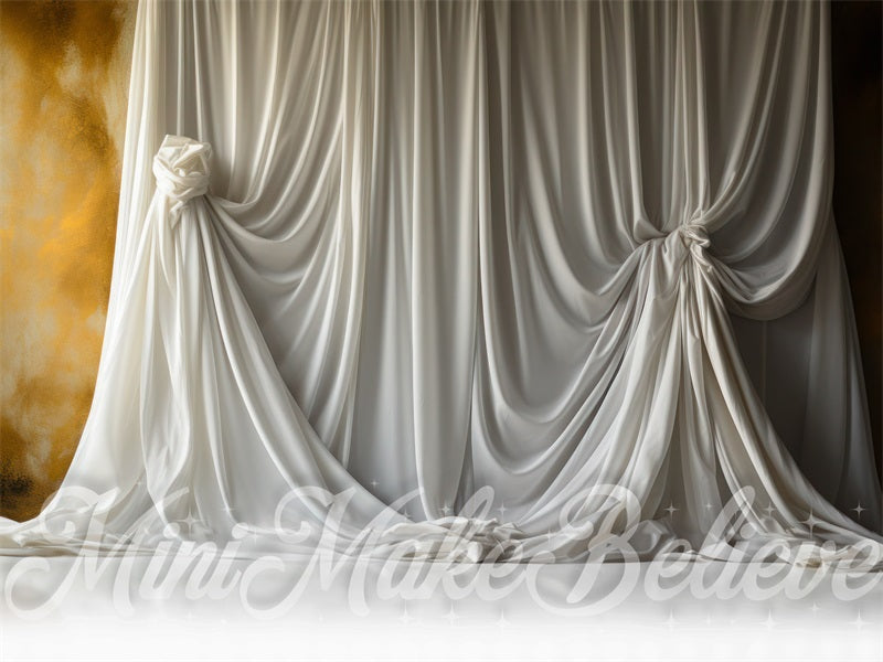 Kate White Curtain Fine Art Backdrop Designed by Mini MakeBelieve