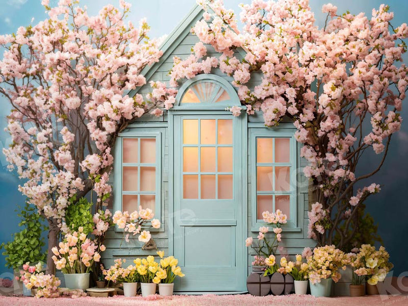 Spring Blossom Vintage Cottage Backdrop