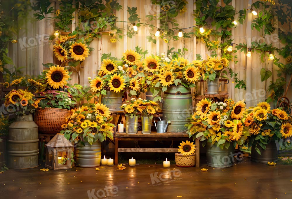 Kate Art Sunflower Bulb Backdrop Designed by Emetselch