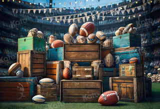 Kate Football Sport Cake Smash Printed Backdrop Designed by Emetselch
