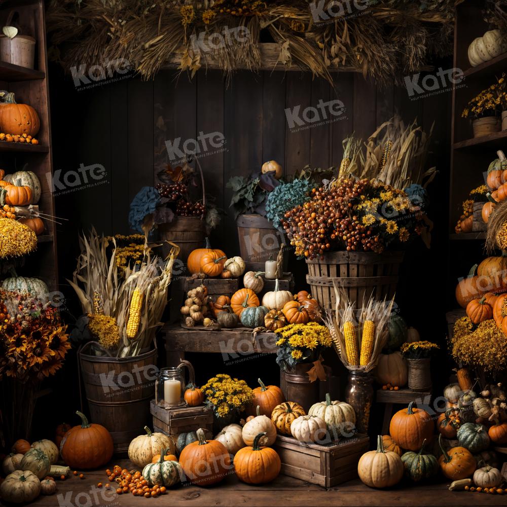 Kate Art Fall Pumpkin Corn Backdrop Designed by Emetselch