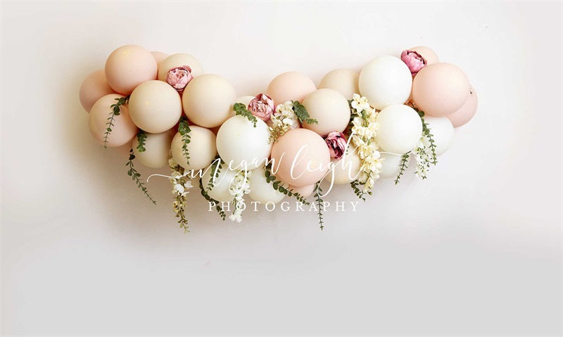 Kate Floral Balloon with Garland Backdrop Designed by Megan Leigh Photography