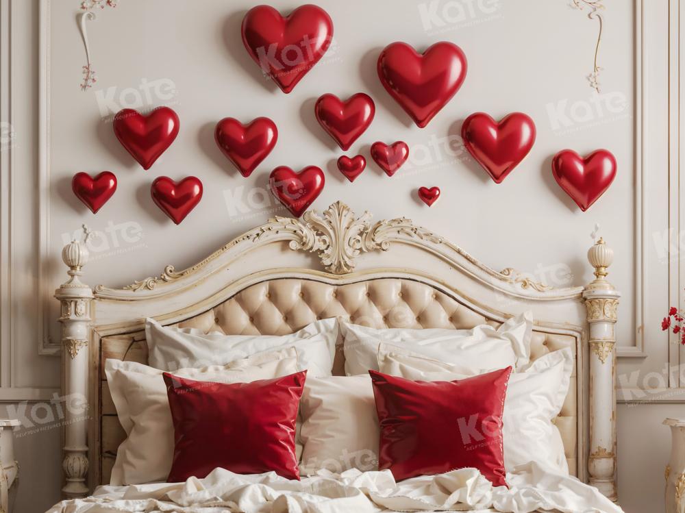 Kate Valentine's Day Red Love Balloon Bedroom Backdrop Designed by Emetselch
