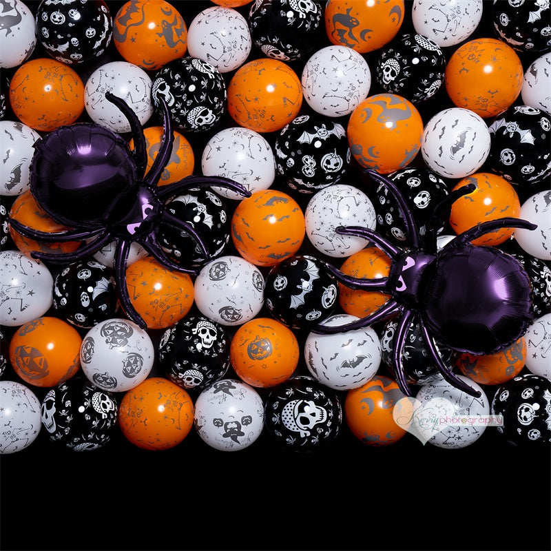 Kate Halloween Spider Balloon Backdrop for Photography Designed by Kerry Anderson