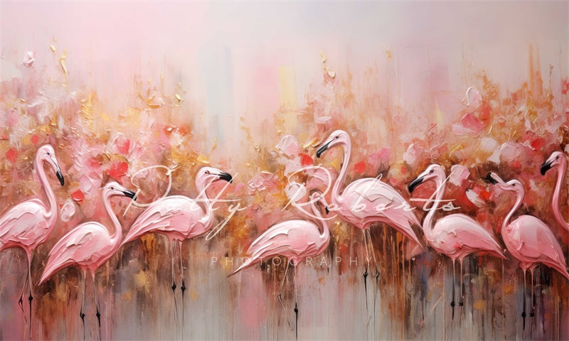 Kate Pink Flamingos Backdrop Designed by Patty Robert