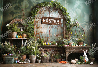 Kate Easter Green Plant Peter Rabbit Printed Backdrop Designed by Emetselch
