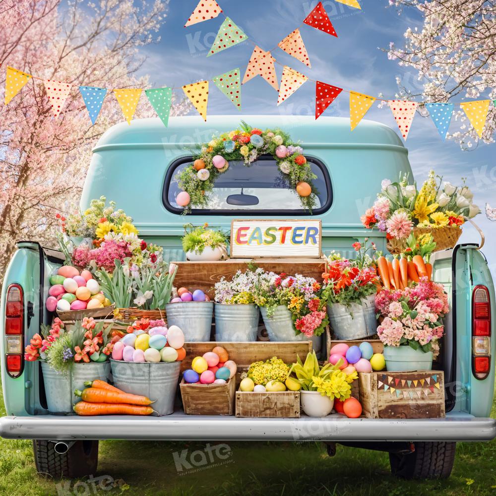 Kate Easter Truck Green Plant Backdrop Designed by Emetselch