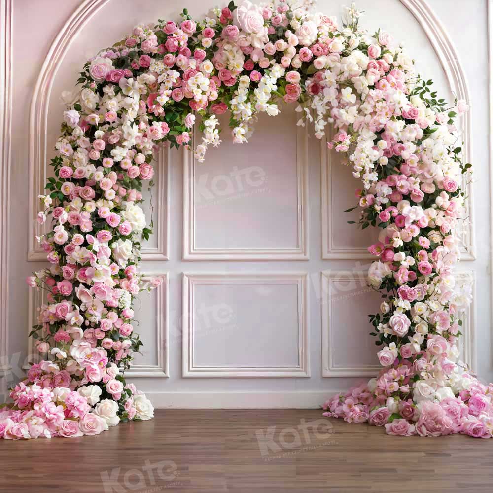 Kate Wedding Pink Flower Wall Backdrop Designed by Emetselch