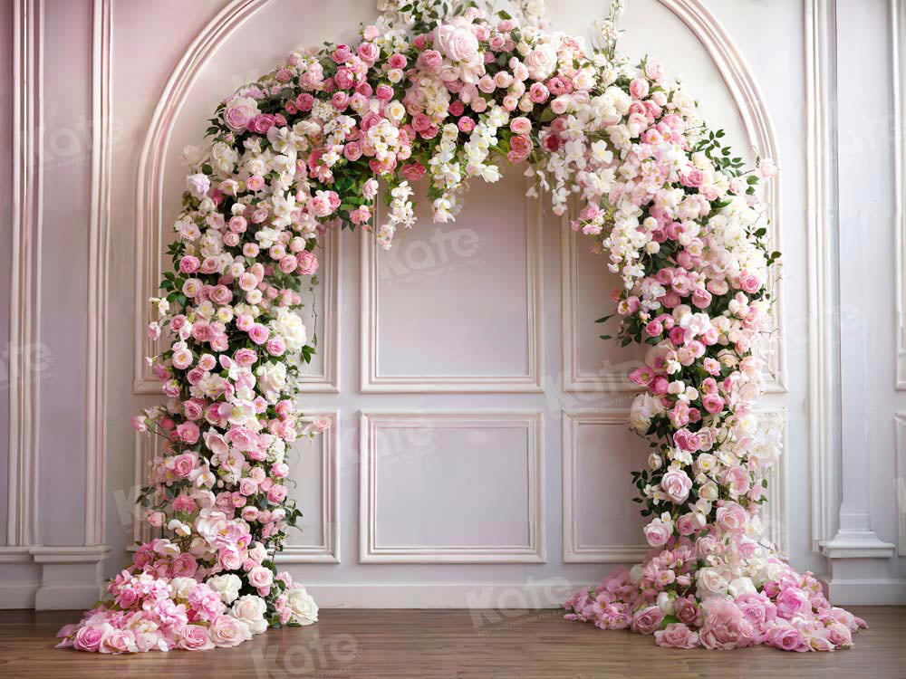 Kate Wedding Pink Flower Wall Backdrop Designed by Emetselch