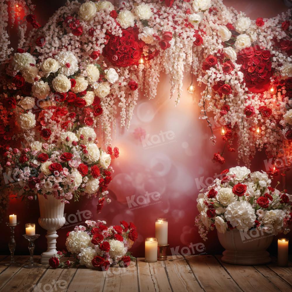Kate Valentine's Day Candle Flower Wall Backdrop Designed by Emetselch