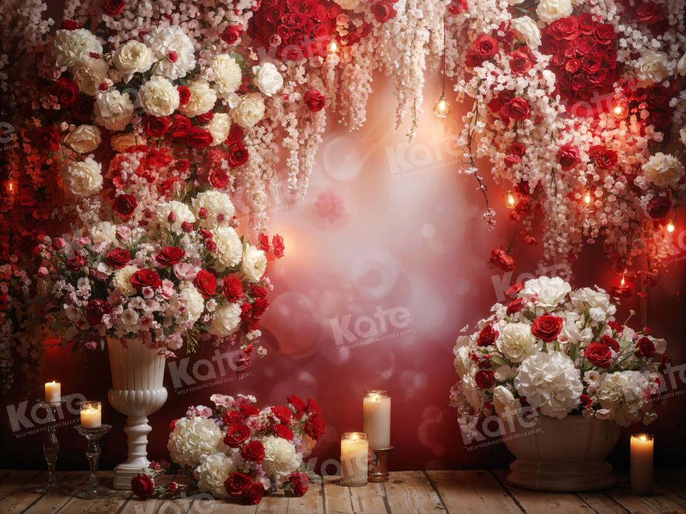 Kate Valentine's Day Candle Flower Wall Backdrop Designed by Emetselch