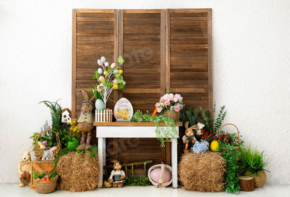 Kate Easter Green Wooden Wall Backdrop Designed by Emetselch