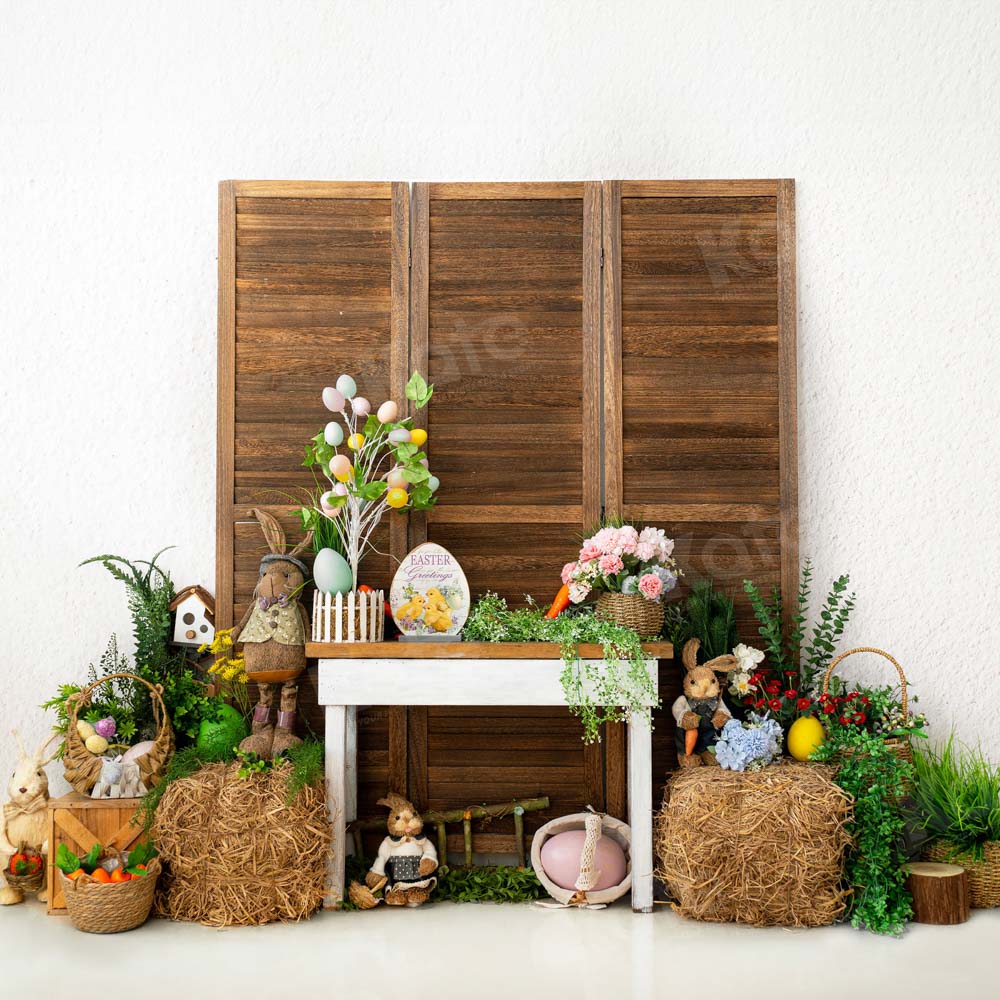 Kate Easter Green Wooden Wall Backdrop Designed by Emetselch