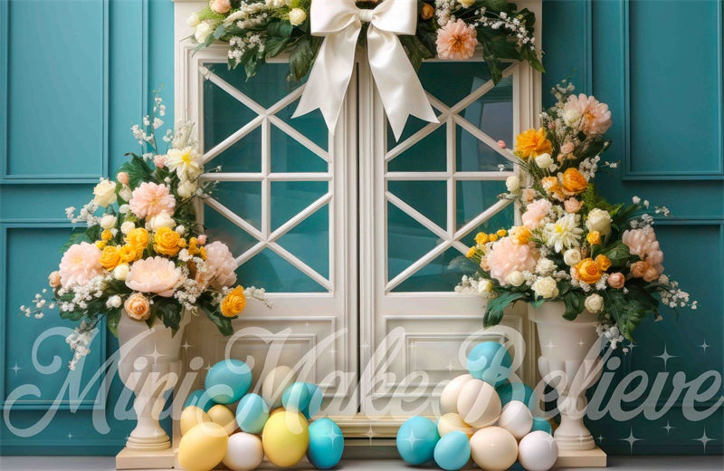 Kate Easter Spring Storefront Doors Backdrop Designed by Mini MakeBelieve