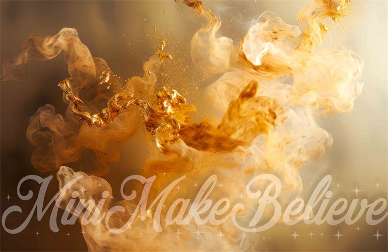 Kate Fine Art Dualtone Wall Trim Moulding Liquid Gold Cream Smoke Backdrop Designed by Mini MakeBelieve