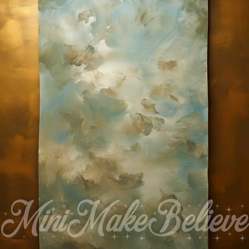 Kate Fine Art Dualtone Wall Trim Moulding Gold Teal White Backdrop Designed by Mini MakeBelieve
