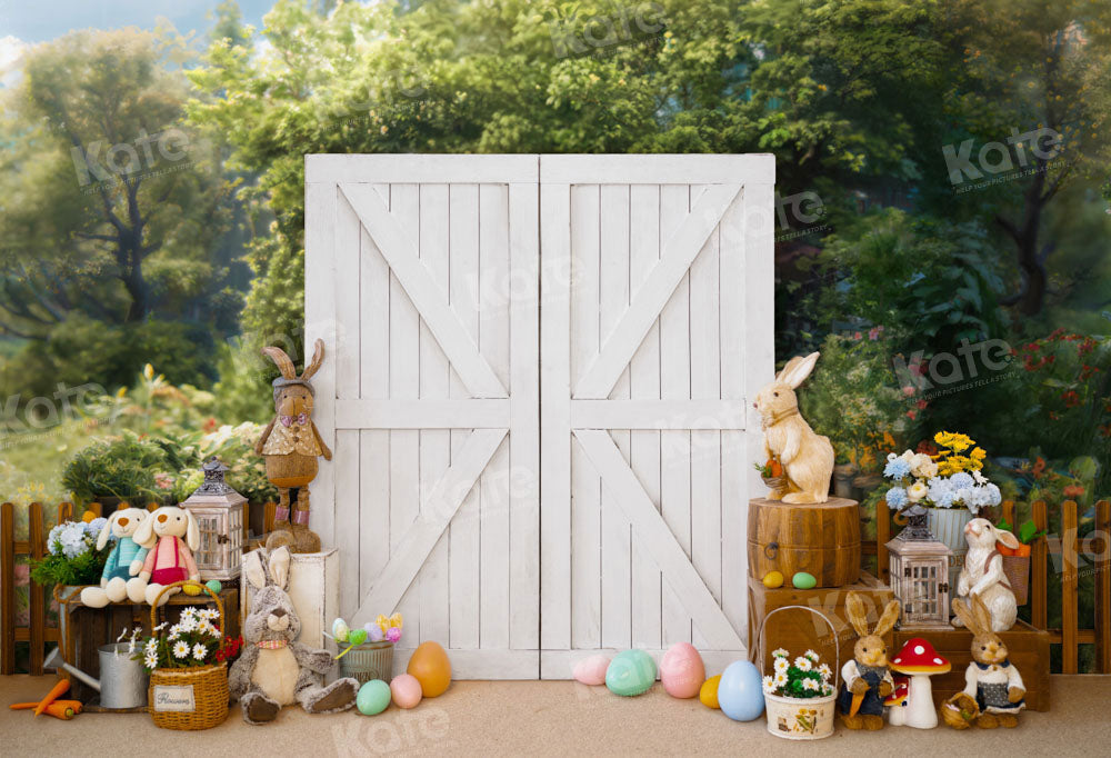 Kate Easter Tree Door Bunny Backdrop Designed by Emetselch