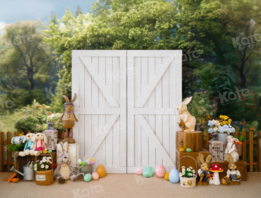 Kate Easter Tree Door Bunny Backdrop Designed by Emetselch