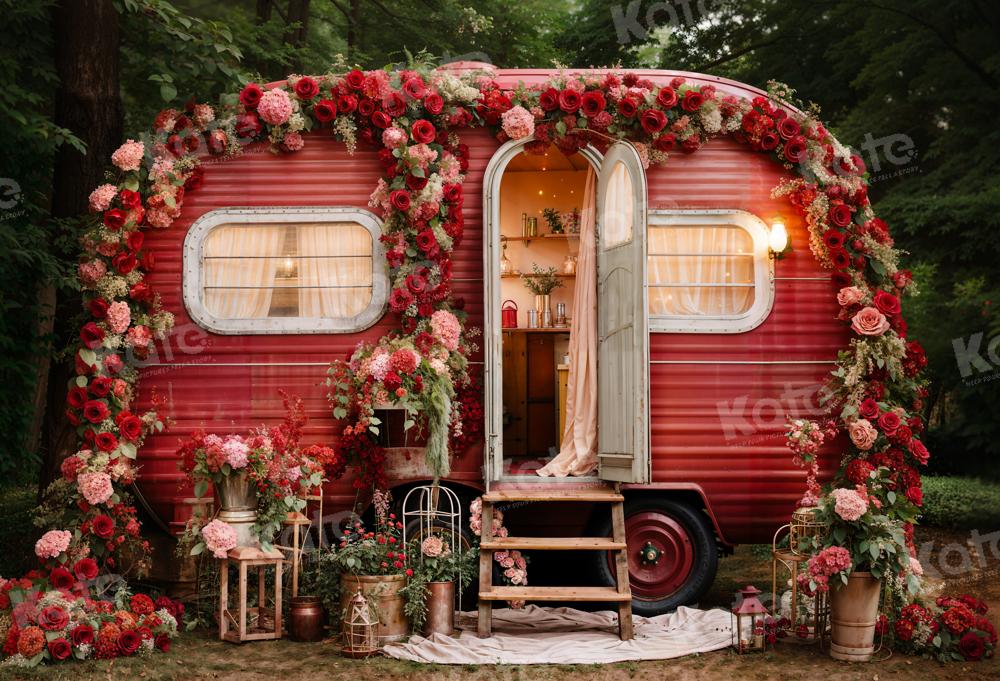 Kate Valentine's Day Flowers Outdoor House Backdrop Designed by Emetselch